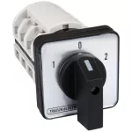   TRACON TKV-206/3 Választókapcsoló, 1-0-2 400V, 50Hz, 20A, 2×3P, 5,5kW, 48×48mm, 60°
