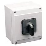   TRACON TKV-209/4T65 Tokozott választókapcsoló, 1-0-2 400V, 50Hz, 20A, 2×4P, 5,5kW, 48×48mm, 90°, IP65