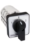 TRACON TKV-256/3 Választókapcsoló, 1-0-2 400V, 50Hz, 25A, 2×3P, 7,5kW, 48×48mm, 60°