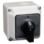   TRACON TKV-329/3T65 Tokozott választókapcsoló, 1-0-2 400V, 50Hz, 32A, 2×3P, 11kW, 64×64mm, 90°, IP65