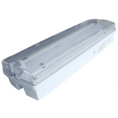 TRACON TLBV-18M Fluorescent emergency luminaire, permanent 230V, 50Hz, T5, G5, 1 × 8W, 3h, 2.4V / 4.5Ah, Ni-Cd, IP65, EEI = A