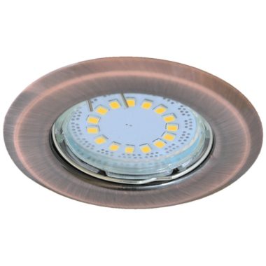 TRACON TLC-2MR Recessed luminaire for spot light sources, matt copper max.50W, MR16, D = 82mm, EEI = A ++ - E