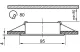 TRACON TLC-6MC Beépíthető lámpatest spot fényforrásokhoz, matt króm max.50W, MR16, D=97mm, 30°