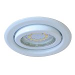 TRACON TLC-6W Beépíthető lámpatest spot fényforrásokhoz, fehér max.50W, MR16, D=97mm, 30°