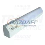   TRACON TLFL-10F Fénycsöves lámpatest dupla csapos dugaszolóaljzattal 230V, 50Hz, T8, G13, 10W, 10A, EEI=A