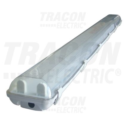   TRACON TLFV-236E Fénycsöves védett lámpatest elektronikus előtéttel 230V, 50Hz, T8, G13, 2×36 W, IP65, ABS/PC, A2, EEI=A