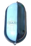 TRACON TLH-04F Fém hajólámpa, ovális, fekete, félig takart, vízszintes 230V, 50Hz, E27, max.60W, IP44, EEI=A++, A+, A, B, C, D, E