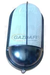 TRACON TLH-04FF Fém hajólámpa, ovális, fekete, félig takart, függőleges 230V, 50Hz, E27, max.60W, IP44, EEI=A++, A+, A, B, C, D, E