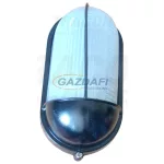   TRACON TLH-04FF Fém hajólámpa, ovális, fekete, félig takart, függőleges 230V, 50Hz, E27, max.60W, IP44, EEI=A++, A+, A, B, C, D, E