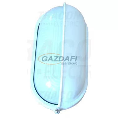 TRACON TLH-04FW Fém hajólámpa, ovális, fehér, félig takart, vízszintes 230V, 50Hz, E27, max.60W, IP44, EEI=A++, A+, A, B, C, D, E TRACON TLH-04FW Fém hajólámpa, ovális, fehér, félig takart, vízszintes 230V, 50Hz, E27, max.60W, IP44, EEI=A++, A+, A, B, C, D, E