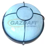   TRACON TLH-05KR Fém hajólámpa, kerek, fekete, kör rácsos 230V, 50Hz, E27, max.60W, IP44, EEI=A++, A+, A, B, C, D, E