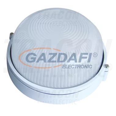 TRACON TLH-05RNW Fém hajólámpa, kerek, fehér, rács nélül 230V, 50Hz, E27, max.60W, IP44, EEI=A++, A+, A, B, C, D, E