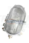 TRACON TLH-08FRW Műanyag hajólámpa, ovális, fehér, fém rácsos, II. év.o. 230V, 50Hz, E27, max.60W, IP44, EEI=A++, A+, A, B, C, D, E