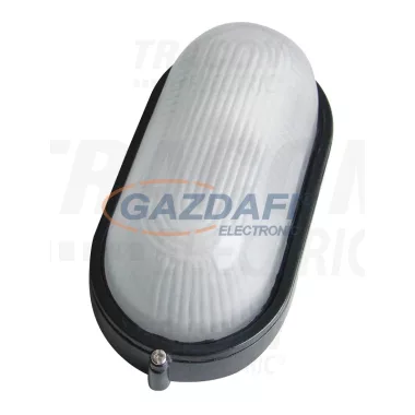 TRACON TLH-14RN Fém hajólámpa, ovális, fekete, rács nélkül 230V, 50Hz, E27, max.100W, IP44, EEI=A++, A+, A, B, C, D, E TRACON TLH-14RN Fém hajólámpa, ovális, fekete, rács nélkül 230V, 50Hz, E27, max.100W, IP44, EEI=A++, A+, A, B, C, D, E
