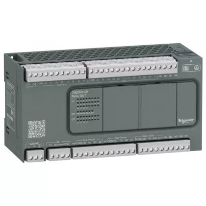 SCHNEIDER TM200C32R Modicon M200 Easy PLC, 32 I/O1xRS485, relés kimenet, 230 VAC
