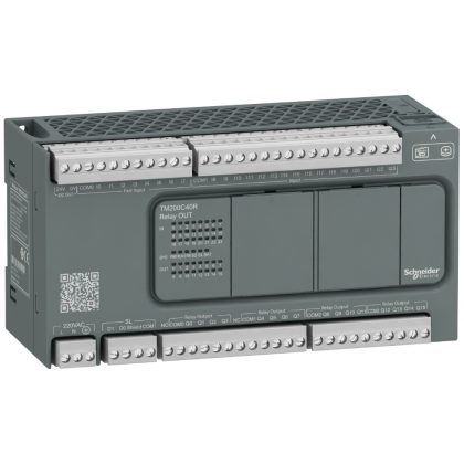   SCHNEIDER TM200C40R Modicon M200 Easy PLC, 40 I/O1xRS485, relés kimenet, 230 VAC