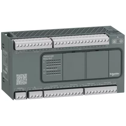SCHNEIDER TM200C40R Modicon M200 Easy PLC, 40 I/O1xRS485, relés kimenet, 230 VAC