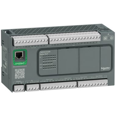 SCHNEIDER TM200CE40R Modicon M200 Easy PLC, 40 I/O1xRS485, 1xEthernet, relés kimenet, 230 VAC
