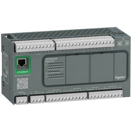   SCHNEIDER TM200CE40R Modicon M200 Easy PLC, 40 I/O1xRS485, 1xEthernet, relés kimenet, 230 VAC