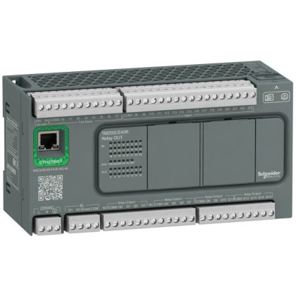   SCHNEIDER TM200CE40R Modicon M200 Easy PLC, 40 I/O1xRS485, 1xEthernet, relés kimenet, 230 VAC