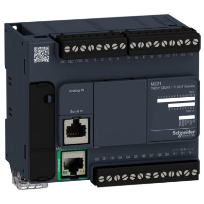   SCHNEIDER TM221CE24T M221 Logic controller, Modicon M221, 24 IO transistor PNP Ethernet