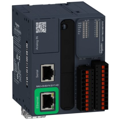   SCHNEIDER TM221ME16TG Logic controller, Modicon M221, 16 IO transistor PNP Ethernet spring