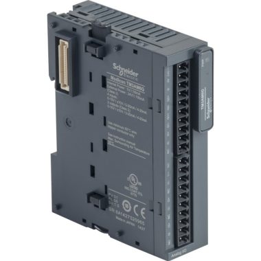SCHNEIDER TM3AM6G Modicon TM3 bővítő modul, 4 analóg be- 2 kimenet, 12/11+1 bit, +/-10V / 0...10V / 0…20mA / 4…20mA, rugós