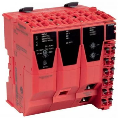 SCHNEIDER TM5CSLC200FS Modicon TM5 biztonsági vezérlő, SIL3/PLe, 100 biztonsági körhöz, Sercos III