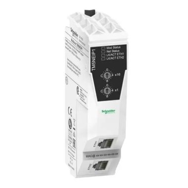 SCHNEIDER TM5NEIP1 Modicon TM5 I/O sziget, kommunikációs I/O gyűjtő modul, Ethernet/IP Modbus TCP/IP, 24 VDC