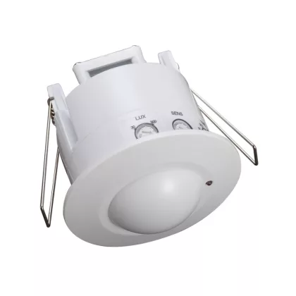   TRACON TMB-061R Motion sensor, recessed, radar, white 230 VAC, 5.8 GHz, 360 °, 1-8 m, 10 s-12 min, 3-2000lux