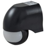 TRACON TMB-112F Mozgásérzékelő, infra falra, fekete 230V, 50Hz, 180°, max. 12 m, 10s-15min, 3-2000lux, IP44