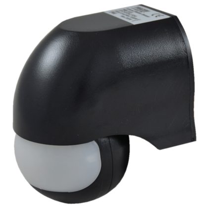   TRACON TMB-112F Mozgásérzékelő, infra falra, fekete 230V, 50Hz, 180°, max. 12 m, 10s-15min, 3-2000lux, IP44