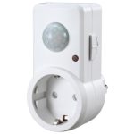   TRACON TMB-DA Motion sensor with socket, white 230V, 120 °, 2-9 m, 10 s-7 min, 3-2000lux, IP20