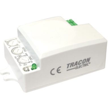 TRACON TMB-L01D Motion sensor, microwave, for lamp 230 VAC, 5.8 GHz, 360 °, 1-6 m, 10 s-12 min, 3-2000lux