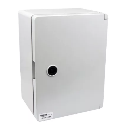 TRACON TME282113M Műanyag elosztószekrény maszkos 1x8mod, HxWxD=280x210x130mm, IP65, IK10,