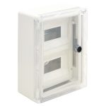   TRACON TME332513MT Dulap de distribuție din plastic cu ușă transparentă mascată 2 × 9mod, H × L × D = 330 × 250 × 130mm, IP65, IK08, 1000V AC / DC