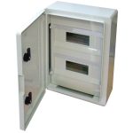   TRACON TME403017M Cutie de distribuție din plastic cu mască 2 × 12 mod, H × W × D = 400 × 300 × 165mm, IP65, IK08, 1000V AC / DC