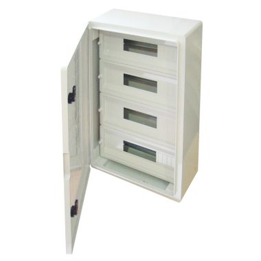 TRACON TME604020M Cutie de distribuție din plastic cu mască 4 × 17 mod, H × W × D = 600 × 400 × 200mm, IP65, IK08, 1000V AC / DC