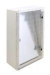 TRACON TME604020T Műanyag elosztószekrény átlátszó ajtóval H×W×D=600×400×200mm, IP65, IK08, 1000V AC/DC, RAL7035