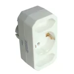   TRACON TN2/1 Többférőhelyes átalakító csatlakozó, normal fehér 2/1×EURO/SCHUKO, max.2,5/16A, 250VAC