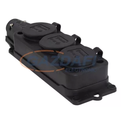 TP Electric 3101-308-0300 Gumi dugalj 3-as csapfedeles 16A fekete (10db/doboz) TP Electric 3101-308-0300 Gumi dugalj 3-as csapfedeles 16A fekete (10db/doboz)