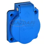   TP Electric 3101-334-0900 Beépíthető műanyag dugalj csapfedeles kék 16A gyorscsatlakozóval (40db/doboz, 4db/cs)