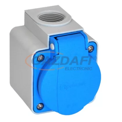 TP Electric 3101-420-0900 Felületre építhető műanyag dugalj csapfedeles kék 16A gyors bekötéssel (IP44) TP Electric 3101-420-0900 Felületre építhető műanyag dugalj csapfedeles kék 16A gyors bekötéssel (IP44)