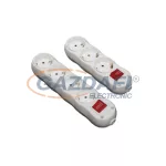   TP Electric 3276-313-0400 3 férőhelyes elosztósáv - világító kapcsolós