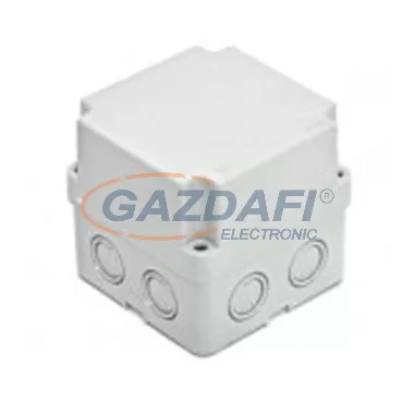 TP Electric 3310-223-0600 Kötődoboz 110x110x140 IP67 8 kikönnyítés magasított teli tetővel