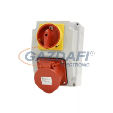 TP Electric 3317-000-5001H Üres ipari doboz 120×170mm IP44 3 fázisú (75x75) aljzat 5x16A 1db+kapcsoló 16A 1db