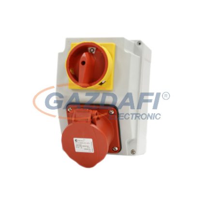  TP Electric 3317-000-5001H Üres ipari doboz 120×170mm IP44 3 fázisú (75x75) aljzat 5x16A 1db+kapcsoló 16A 1db