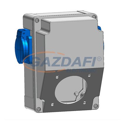   TP Electric 3317-002-1112 Üres ipari doboz 120×170mm fúrt 3 fázisú (75x75) aljzathoz+1 fázisú kék aljzat 2 db