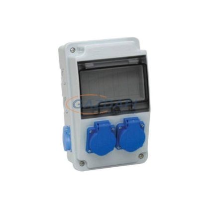   TP Electric 3318-202-0000 Ipari doboz szerelt 130x220 2x(2P+F) előlapon + 2x(2P+F) oldalsó IP44