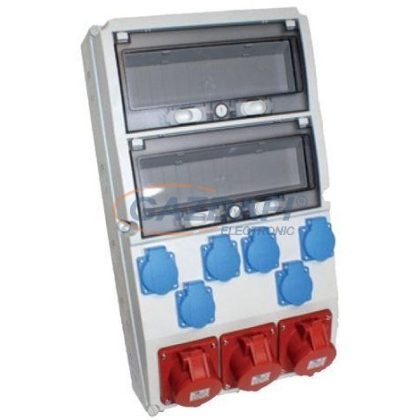   TP Electric 3321-600-0503 Ipari doboz szerelt 300x540mm,IP54,6x(2P+F) + 3x(5P16A), 2x13modul